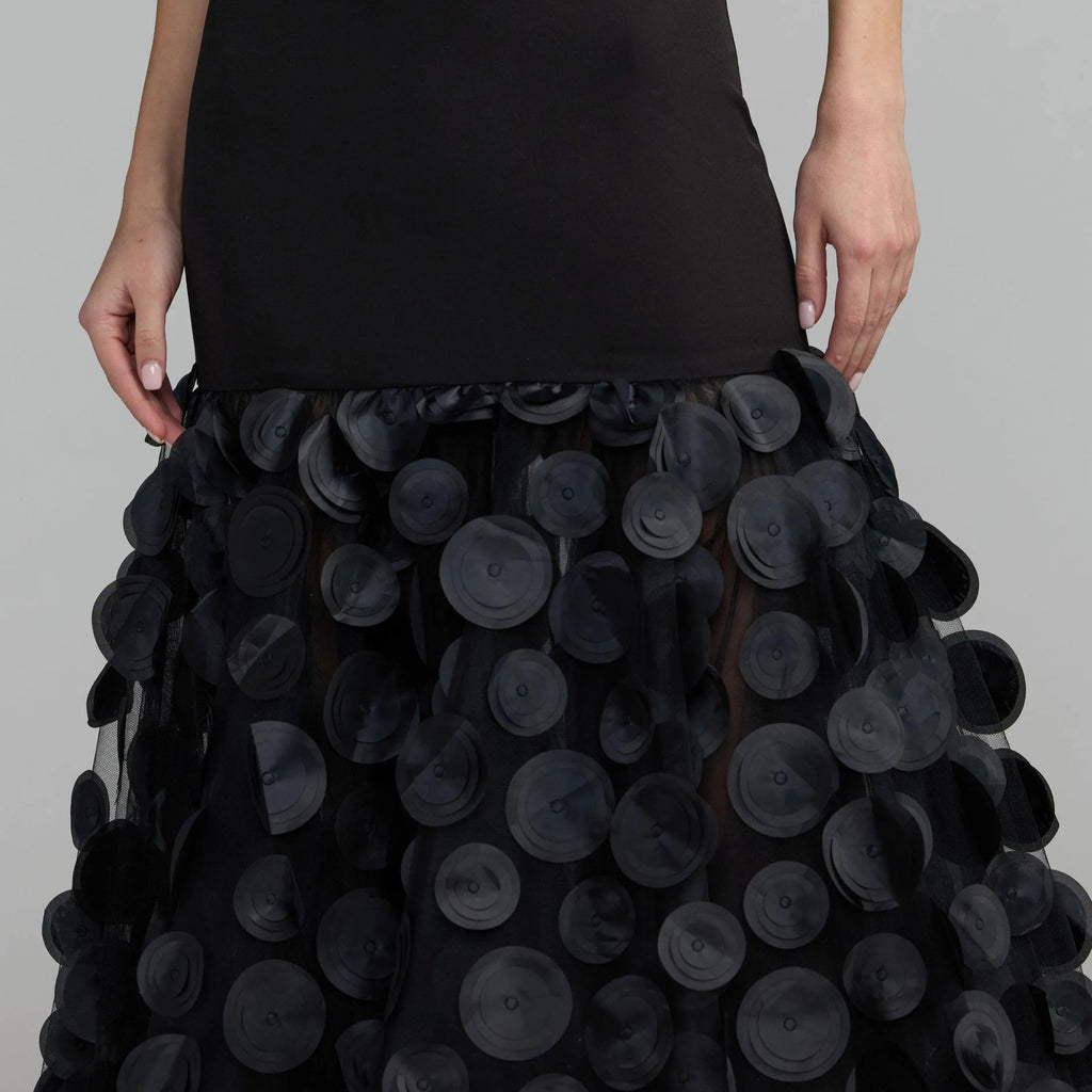 Black halter neck gown