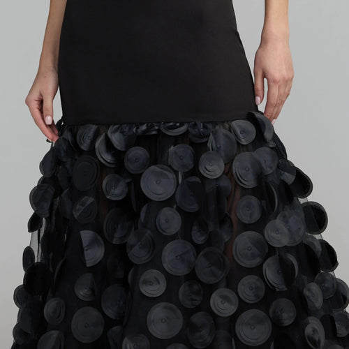 Black halter neck gown