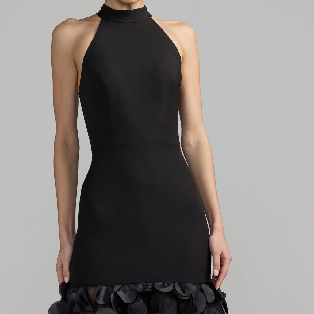 Black halter neck gown